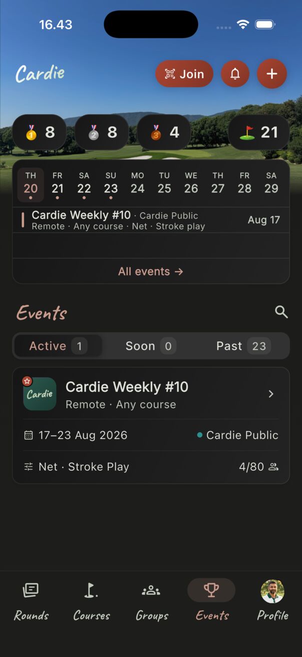 Every event in one calendar.